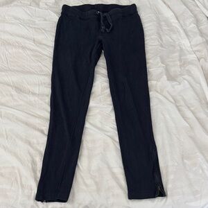 J. Crew Navy drawstring jogger pants with ankle zipper detail